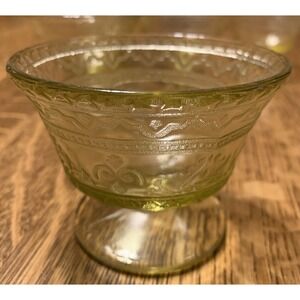 5 Federal PATRICIAN AMBER Depression Glass CHAMPAGNE/SHERBET CUP 1930's